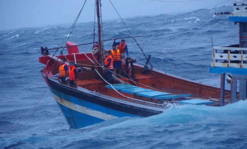 Tàu nước ngoài cứu 14 ngư dân Bình Định gặp nạn tại vùng biển Phú Quý | Báo  Pháp luật Việt Nam điện tử
